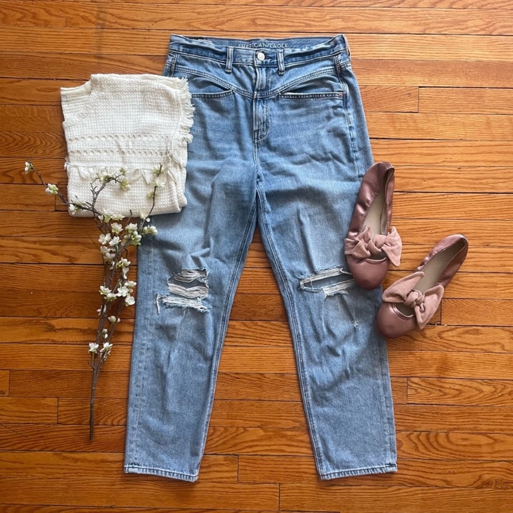 AE Ripped Mom Jeans